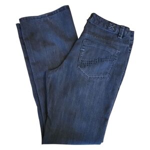 Z. Cavaricci Black Embellished Bootcut Denim Jeans Size 8